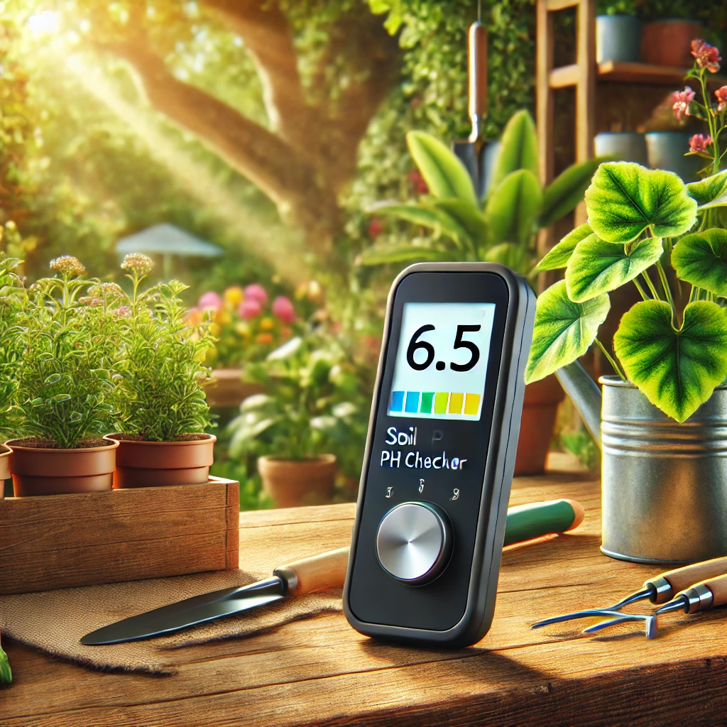 soil's pH checker to maintain soil for winter garden